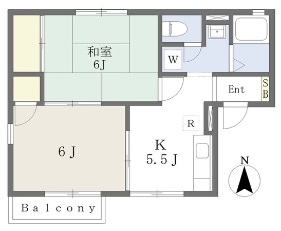 湘南ハイツＤの物件間取画像